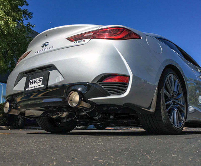 HKS 2017 Infiniti Q60 (RWD) Dual Hi-Power Titanium Tip Catback Exhaust