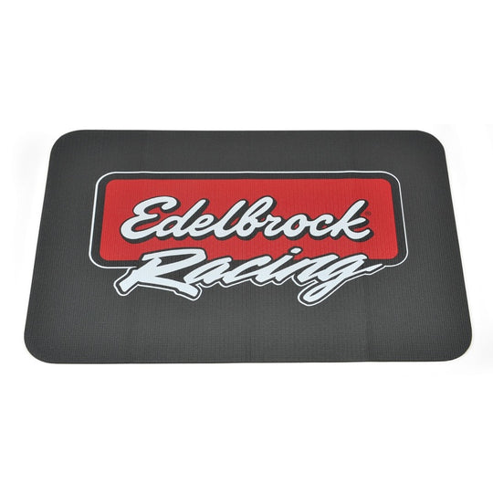 Edelbrock Racing Fender Cover - PVC Foam Mat - 2 Color Printed Edelbrock Racing Logo