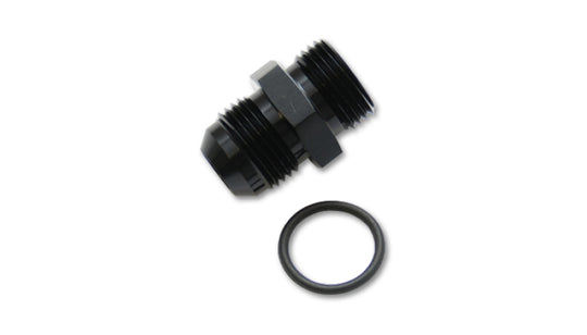 Vibrant -8AN Male Flare to 4AN ORB Male Straight Adapter w/O-Ring - Anodized Black