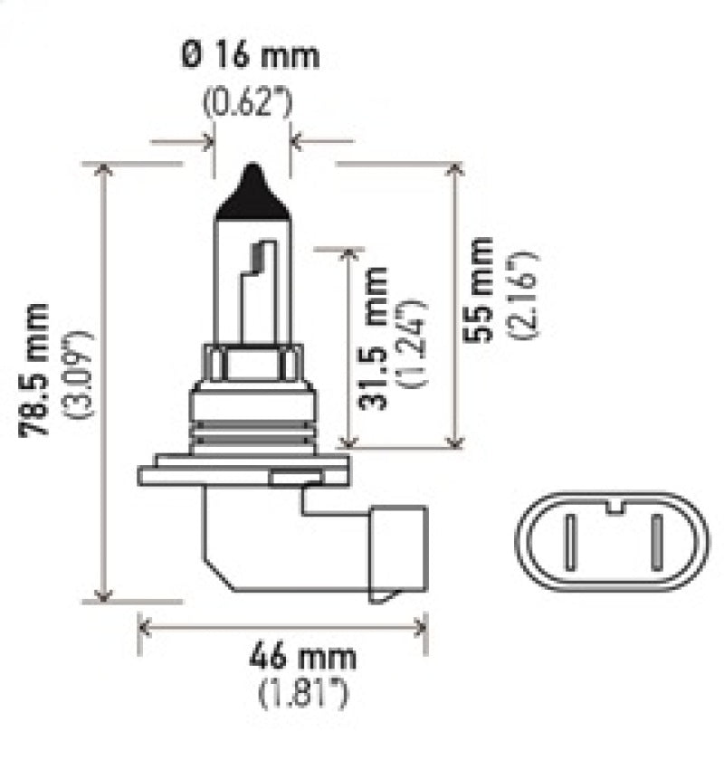 Hella Optilux HB4 9006 12V/55W XY Xenon Yellow Bulb