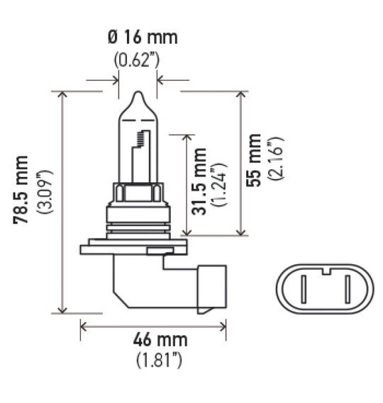 Hella HB3 9005 12V 100W Xenon White XB Bulb (Pair)