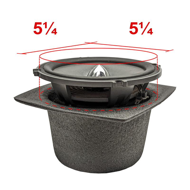 DEI Speaker Baffles 5.25in Round 6.5in Wide 6.5 Height 2.5in Deep Pair