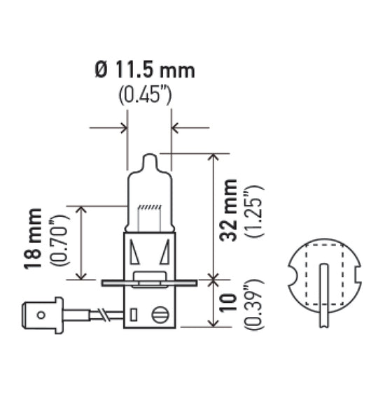 Hella H3 24V/70W PK22s T3.25 Halogen Bulb