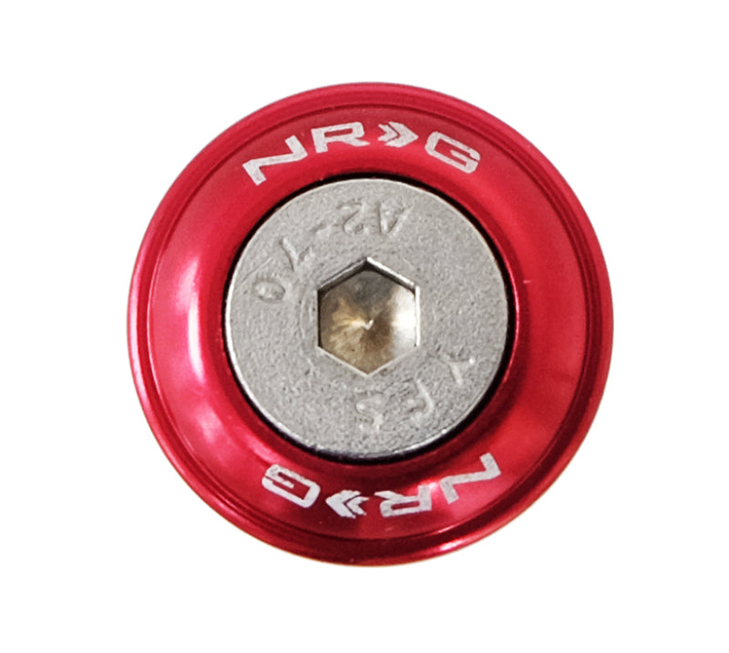 NRG Fender Washer Kit w/Rivets For Plastic (Red) - Set of 10