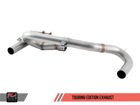 AWE Tuning BMW F3X 340i Touring Edition Axle-Back Exhaust - Chrome Silver Tips (90mm)